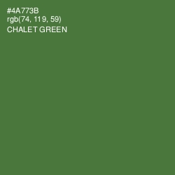 #4A773B - Chalet Green Color Image