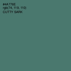 #4A776E - Cutty Sark Color Image