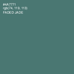 #4A7771 - Faded Jade Color Image