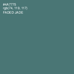 #4A7775 - Faded Jade Color Image
