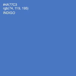 #4A77C3 - Indigo Color Image