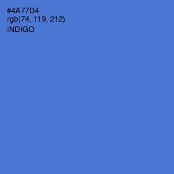 #4A77D4 - Indigo Color Image