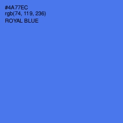 #4A77EC - Royal Blue Color Image