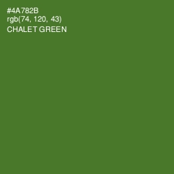 #4A782B - Chalet Green Color Image