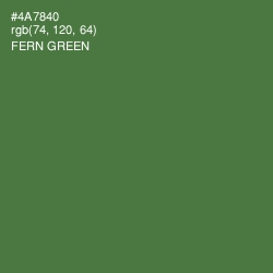 #4A7840 - Fern Green Color Image
