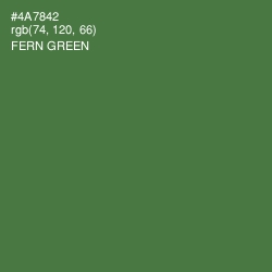 #4A7842 - Fern Green Color Image