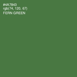 #4A7843 - Fern Green Color Image