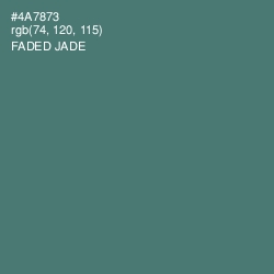 #4A7873 - Faded Jade Color Image