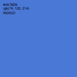 #4A78D6 - Indigo Color Image