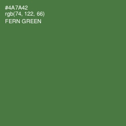 #4A7A42 - Fern Green Color Image