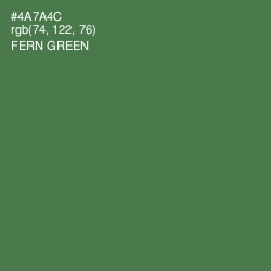 #4A7A4C - Fern Green Color Image