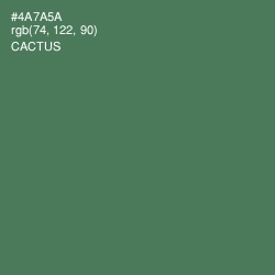 #4A7A5A - Cactus Color Image