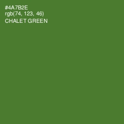#4A7B2E - Chalet Green Color Image
