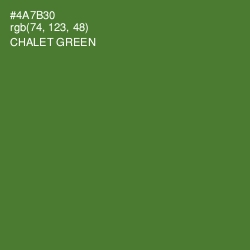 #4A7B30 - Chalet Green Color Image