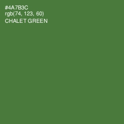 #4A7B3C - Chalet Green Color Image