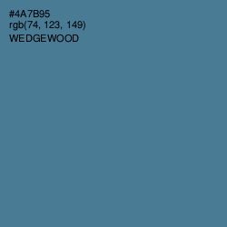 #4A7B95 - Wedgewood Color Image