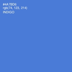 #4A7BD6 - Indigo Color Image