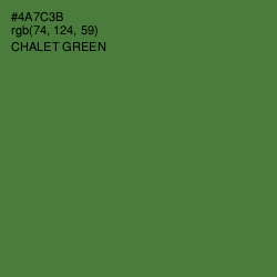 #4A7C3B - Chalet Green Color Image