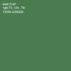 #4A7C4F - Fern Green Color Image