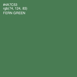 #4A7C53 - Fern Green Color Image