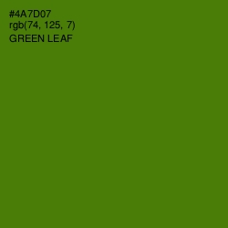 #4A7D07 - Green Leaf Color Image