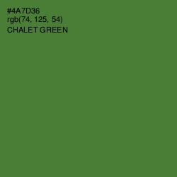 #4A7D36 - Chalet Green Color Image