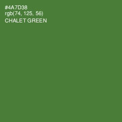 #4A7D38 - Chalet Green Color Image