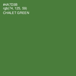#4A7D3B - Chalet Green Color Image