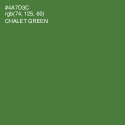 #4A7D3C - Chalet Green Color Image