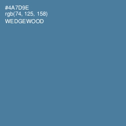 #4A7D9E - Wedgewood Color Image