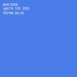 #4A7DE9 - Royal Blue Color Image