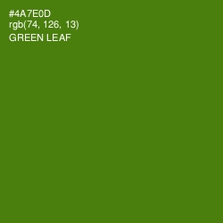 #4A7E0D - Green Leaf Color Image