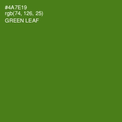 #4A7E19 - Green Leaf Color Image