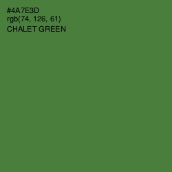 #4A7E3D - Chalet Green Color Image