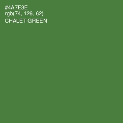#4A7E3E - Chalet Green Color Image