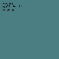 #4A7E83 - Bismark Color Image