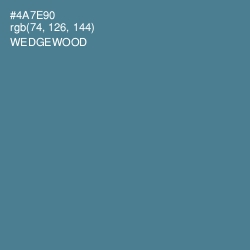 #4A7E90 - Wedgewood Color Image