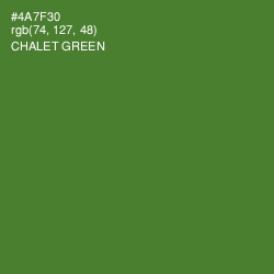 #4A7F30 - Chalet Green Color Image