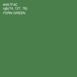 #4A7F4C - Fern Green Color Image