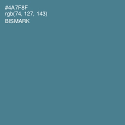 #4A7F8F - Bismark Color Image