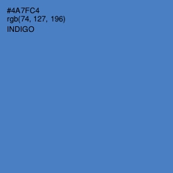#4A7FC4 - Indigo Color Image