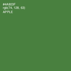 #4A803F - Apple Color Image