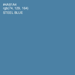 #4A81A4 - Steel Blue Color Image