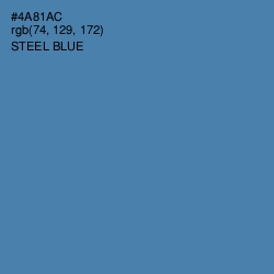 #4A81AC - Steel Blue Color Image