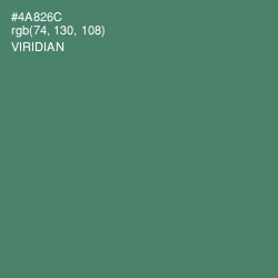 #4A826C - Viridian Color Image