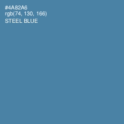 #4A82A6 - Steel Blue Color Image