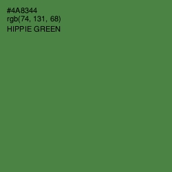 #4A8344 - Hippie Green Color Image