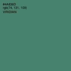 #4A836D - Viridian Color Image