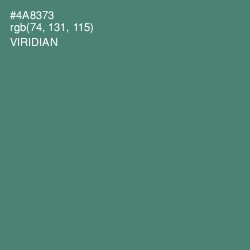 #4A8373 - Viridian Color Image