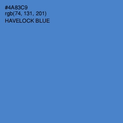 #4A83C9 - Havelock Blue Color Image